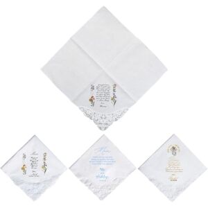 UIDMEN Mouchoir en Coton Brodé à Fleurs Personnalisées Dentelle Souvenir de Larmes Heureuses Cadeau pour Fête des Mères et Mariage - Publicité UIDMEN Mouchoir en Coton Brodé à Fleurs Personnalisées Dentelle Souvenir de Larmes Heureuses Cadeau pour Fête des Mères et Mariage - Publicité