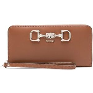 Guess Porte-Monnaie Janie SLG Zip Around Wallet Cognac Brun - Publicité Guess Porte-Monnaie Janie SLG Zip Around Wallet Cognac Brun - Publicité