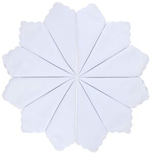 HOULIFE Femme Blanc Mouchoirs Tissu en Pur Coton pour Usage Quotidien Mariage Lot de 6/12 Pièces 28x28cm Cadeau de Noël - Publicité HOULIFE Femme Blanc Mouchoirs Tissu en Pur Coton pour Usage Quotidien Mariage Lot de 6/12 Pièces 28x28cm Cadeau de Noël - Publicité