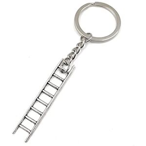 Onwomania Porte-clés en forme d'échelle, porte-bonheur, en métal, dans une boîte cadeau en aluminium, idéal pour offrir, argenté, taille unique - Publicité Onwomania Porte-clés en forme d'échelle, porte-bonheur, en métal, dans une boîte cadeau en aluminium, idéal pour offrir, argenté, taille unique - Publicité