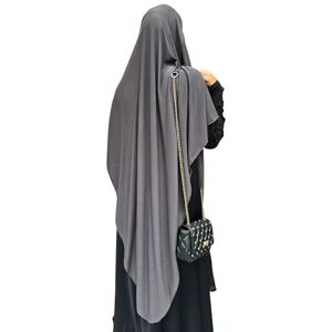 Yaqeen Jersey Khimar Hijab long pour musulmans, coupe diamant, foulard, lycra, robe de prière, écharpes musulmanes, gris foncé, taille unique - Publicité Yaqeen Jersey Khimar Hijab long pour musulmans, coupe diamant, foulard, lycra, robe de prière, écharpes musulmanes, gris foncé, taille unique - Publicité