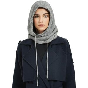 YUONNY Unisexe Cagoule Bonnet Echarpe à Capuche, 10% Cachemire & 90% Laine, Hiver Doux Tricoté Chapeau Tube Écharpe 2 en 1 pour Femme Homme, Mode Chaud Foulard Loop à Capuche en Tricot, Cadeau Grey F - Publicité YUONNY Unisexe Cagoule Bonnet Echarpe à Capuche, 10% Cachemire & 90% Laine, Hiver Doux Tricoté Chapeau Tube Écharpe 2 en 1 pour Femme Homme, Mode Chaud Foulard Loop à Capuche en Tricot, Cadeau Grey F - Publicité