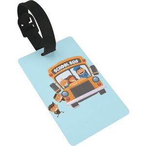 DRTGEDS Porte-étiquettes de bagage de bus scolaire pour bagages de voyage, accessoires de bagages - Publicité DRTGEDS Porte-étiquettes de bagage de bus scolaire pour bagages de voyage, accessoires de bagages - Publicité