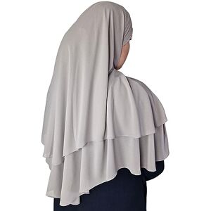 Yaqeen Hijab court en mousseline de soie Khimar 2 couches coupe diamant triangle écharpe musulman châle - Publicité Yaqeen Hijab court en mousseline de soie Khimar 2 couches coupe diamant triangle écharpe musulman châle - Publicité