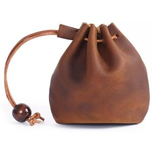 JABALUX Sac à monnaie en cuir, vintage, porte-monnaie rétro en cuir, porte-monnaie en cuir, petit porte-monnaie, porte-monnaie, clés, étui avec cordon de serrage pour hommes, femmes, marron - Publicité JABALUX Sac à monnaie en cuir, vintage, porte-monnaie rétro en cuir, porte-monnaie en cuir, petit porte-monnaie, porte-monnaie, clés, étui avec cordon de serrage pour hommes, femmes, marron - Publicité