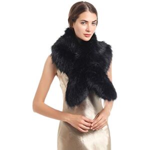 soul young Col Fausse Fourrure Femmes Hiver Dames Echarpe Etoles Châle(120CM,Noir) - Publicité soul young Col Fausse Fourrure Femmes Hiver Dames Echarpe Etoles Châle(120CM,Noir) - Publicité