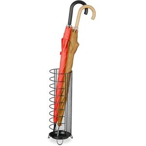 Relaxdays Porte-Parapluie, H x D : env. 44 x 16 cm, métal, Rangement Rond pour ombrelles, Design Moderne, Noir - Publicité Relaxdays Porte-Parapluie, H x D : env. 44 x 16 cm, métal, Rangement Rond pour ombrelles, Design Moderne, Noir - Publicité