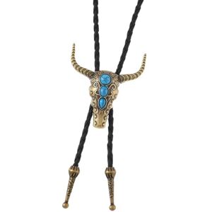 Zuoeay Cravate réglable tendance en métal tête de bétail pour accessoires photo style moderne cowboy Bola réglable, Bronze antique., taille unique - Publicité Zuoeay Cravate réglable tendance en métal tête de bétail pour accessoires photo style moderne cowboy Bola réglable, Bronze antique., taille unique - Publicité