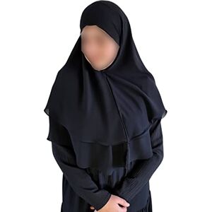 Yaqeen Hijab court en mousseline de soie Khimar 2 couches coupe diamant triangle écharpe musulman châle - Publicité Yaqeen Hijab court en mousseline de soie Khimar 2 couches coupe diamant triangle écharpe musulman châle - Publicité