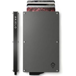 AKIELO Porte Cartes RFID Blocage avec Coffret Cadeau – Portefeuille Homme Minimaliste – Protection Carte Bancaire sans Contact (Alpha Édition Titane) - Publicité AKIELO Porte Cartes RFID Blocage avec Coffret Cadeau – Portefeuille Homme Minimaliste – Protection Carte Bancaire sans Contact (Alpha Édition Titane) - Publicité