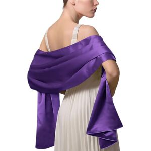 LumiSyne Femme Etole Châle Wrap En Satin Soyeux Unicolore Mousseline Belle Écharpe Pour Demoiselles Mariée Mariage Soirée Cérémonies Fêtes - Publicité LumiSyne Femme Etole Châle Wrap En Satin Soyeux Unicolore Mousseline Belle Écharpe Pour Demoiselles Mariée Mariage Soirée Cérémonies Fêtes - Publicité