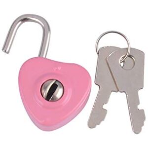 GADAW Cadenas en métal en forme de cœur avec clés pour sac, valise, livre, boîte à bijoux - Publicité GADAW Cadenas en métal en forme de cœur avec clés pour sac, valise, livre, boîte à bijoux - Publicité
