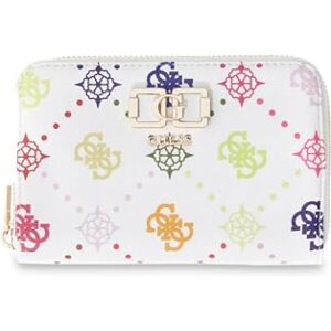Guess Porte-Monnaie Emelie Logo SLG Zip Around Wallet Multi Logo Blanc - Publicité Guess Porte-Monnaie Emelie Logo SLG Zip Around Wallet Multi Logo Blanc - Publicité