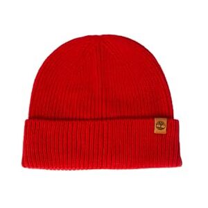 Timberland Bonnet homme côtelé avec étiquette logo, rouge, Taille Unique - Publicité Timberland Bonnet homme côtelé avec étiquette logo, rouge, Taille Unique - Publicité