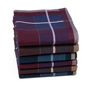 HOULIFE Homme Mouchoirs Tissu Foncé en Pur Coton Carreaux Tartan Nature pour Usage Quotidien Lot de 6/12 Pièces 43x43cm Cadeau de Noël,Multicolore,Large - Publicité HOULIFE Homme Mouchoirs Tissu Foncé en Pur Coton Carreaux Tartan Nature pour Usage Quotidien Lot de 6/12 Pièces 43x43cm Cadeau de Noël,Multicolore,Large - Publicité
