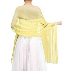 Mescara Femme Étole Châle Écharpe en Soie Wrap Foulard Pashmina pour Mariage Soirée Cérémonies Fêtes 180cm*70cm (jaune) - Publicité Mescara Femme Étole Châle Écharpe en Soie Wrap Foulard Pashmina pour Mariage Soirée Cérémonies Fêtes 180cm*70cm (jaune) - Publicité