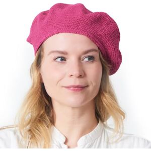 CHARM Chapeau Tam en Tricot pour Femmes et Casquette Beret Homme, Bonnet en Crochet 100% Coton, Béret Français Fait À La Main pour l'Été et l'hiver Rose - Publicité CHARM Chapeau Tam en Tricot pour Femmes et Casquette Beret Homme, Bonnet en Crochet 100% Coton, Béret Français Fait À La Main pour l'Été et l'hiver Rose - Publicité