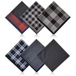 pclapora 6 Pièces Homme Mouchoir Carré, 43 x 43 cm Mouchoirs Tissus Homme, Ensemble de Pochettes Classiques, Coton Doux avec mouchoirs pour Mariage, Soirée, Business, Hommes la Fête des Pères - Publicité pclapora 6 Pièces Homme Mouchoir Carré, 43 x 43 cm Mouchoirs Tissus Homme, Ensemble de Pochettes Classiques, Coton Doux avec mouchoirs pour Mariage, Soirée, Business, Hommes la Fête des Pères - Publicité