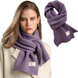 Xifrika Écharpe Femme en Tricot Doux sans Franges – Couleur Violet – Élégante, Chaude et Confortable – Châle d’Hiver Taille 160x20 cm - Publicité Xifrika Écharpe Femme en Tricot Doux sans Franges – Couleur Violet – Élégante, Chaude et Confortable – Châle d’Hiver Taille 160x20 cm - Publicité