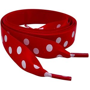 My Ribbon Laces Lacets plats pour baskets, bottes et chaussures Rouge à pois 65 cm, pois rouges, Taille unique - Publicité My Ribbon Laces Lacets plats pour baskets, bottes et chaussures Rouge à pois 65 cm, pois rouges, Taille unique - Publicité