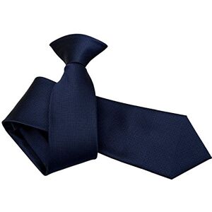 DQT Cravate solide à clipser pour homme Style moderne Facile à porter, bleu marine, L - Publicité DQT Cravate solide à clipser pour homme Style moderne Facile à porter, bleu marine, L - Publicité