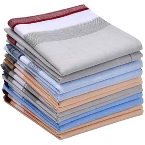 Wisebom Homme Mouchoir Carré, 12 Mouchoirs de Poche en Tissu Classiques, Mouchoirs en Coton Homme, Wiederverwendbar Einstecktücher Herrentaschentücher mit Karomuster - Publicité Wisebom Homme Mouchoir Carré, 12 Mouchoirs de Poche en Tissu Classiques, Mouchoirs en Coton Homme, Wiederverwendbar Einstecktücher Herrentaschentücher mit Karomuster - Publicité