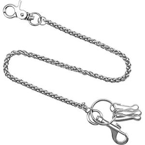 Netspower Chaîne de sécurité chaîne Portefeuille, 38cm chaîne en métal Lien avec des Pinces de Homard et 3Pcs Porte-clés, chaîne de Portefeuille chaîne Jeans Pantalon chaîne pour Pantalon Bourse de Serveur, - Publicité Netspower Chaîne de sécurité chaîne Portefeuille, 38cm chaîne en métal Lien avec des Pinces de Homard et 3Pcs Porte-clés, chaîne de Portefeuille chaîne Jeans Pantalon chaîne pour Pantalon Bourse de Serveur, - Publicité
