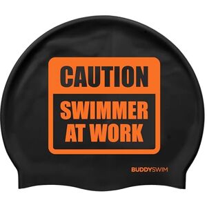Bonnet de natation BuddySwim CSW orange noir - Publicité Bonnet de natation BuddySwim CSW orange noir - Publicité