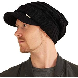 CHARM Bonnet Hiver Visiere Tricot Homme Chapeau Femme Protege Oreille Casquette Tombant Chaud Beanie À Bord Noir - Publicité CHARM Bonnet Hiver Visiere Tricot Homme Chapeau Femme Protege Oreille Casquette Tombant Chaud Beanie À Bord Noir - Publicité