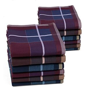 HOULIFE Homme Mouchoirs Tissu Foncé en Pur Coton Carreaux Tartan Nature pour Usage Quotidien Lot de 6/12 Pièces 43x43cm Cadeau de Noël,Multicolore,Large - Publicité HOULIFE Homme Mouchoirs Tissu Foncé en Pur Coton Carreaux Tartan Nature pour Usage Quotidien Lot de 6/12 Pièces 43x43cm Cadeau de Noël,Multicolore,Large - Publicité