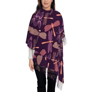 JONGYA Châle imprimé libellule violette et écharpe à pompons, adapté pour la chaleur quotidienne ou un style assorti, Libellule violet., taille unique - Publicité JONGYA Châle imprimé libellule violette et écharpe à pompons, adapté pour la chaleur quotidienne ou un style assorti, Libellule violet., taille unique - Publicité