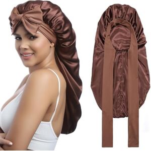 Coubeau Long Bonnet Satin Cheveux Nuit pour Femmes Bonnet élastique pour Soin Cheveux bouclés Large Bande élastique et Tissu Soyeux pour protéger Vos Boucles Pendant la Nuit - Publicité Coubeau Long Bonnet Satin Cheveux Nuit pour Femmes Bonnet élastique pour Soin Cheveux bouclés Large Bande élastique et Tissu Soyeux pour protéger Vos Boucles Pendant la Nuit - Publicité