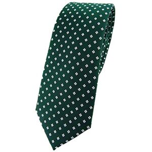 TigerTie Cravate fine en soie à pois, vert, vert foncé, blanc argenté, Taille Unique - Publicité TigerTie Cravate fine en soie à pois, vert, vert foncé, blanc argenté, Taille Unique - Publicité