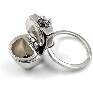 Onwomania Porte-clés en métal porte-bonheur pour toilettes dans une boîte cadeau en aluminium, idéal pour offrir, argenté, taille unique - Publicité Onwomania Porte-clés en métal porte-bonheur pour toilettes dans une boîte cadeau en aluminium, idéal pour offrir, argenté, taille unique - Publicité