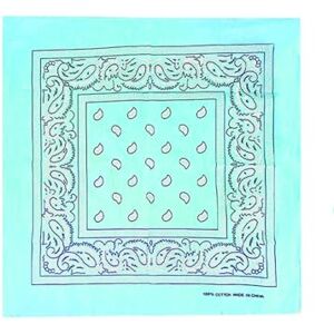 JOPHY & CO. Bandanas 100 % coton pour femme / homme / enfants, unisexe avec motif Paisley, mouchoir couvre-chef, écharpe pour cheveux / cou / poignet / tête COD., vert d'eau, Taille Unique - Publicité JOPHY & CO. Bandanas 100 % coton pour femme / homme / enfants, unisexe avec motif Paisley, mouchoir couvre-chef, écharpe pour cheveux / cou / poignet / tête COD., vert d'eau, Taille Unique - Publicité