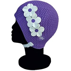 Blue Reef Tunis Bubble Bonnet de bain pour femme Motif floral 3 fleurs 2 rangées de couleurs 3D Style rétro élégant vintage Avec sangle réglable Violet Taille unique - Publicité Blue Reef Tunis Bubble Bonnet de bain pour femme Motif floral 3 fleurs 2 rangées de couleurs 3D Style rétro élégant vintage Avec sangle réglable Violet Taille unique - Publicité