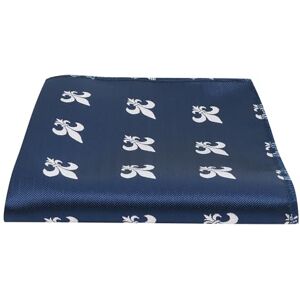 King & Priory Mouchoir de poche carré brodé fleur de lys bleu marine à chevrons, bleu, taille unique - Publicité King & Priory Mouchoir de poche carré brodé fleur de lys bleu marine à chevrons, bleu, taille unique - Publicité