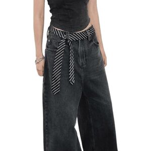 YAOGUI Cravate à rayures étroites unisexe en nylon, ceinture années 2000, motif esthétique, écharpe pour femmes, adolescentes, porter en nylon étroit - Publicité YAOGUI Cravate à rayures étroites unisexe en nylon, ceinture années 2000, motif esthétique, écharpe pour femmes, adolescentes, porter en nylon étroit - Publicité