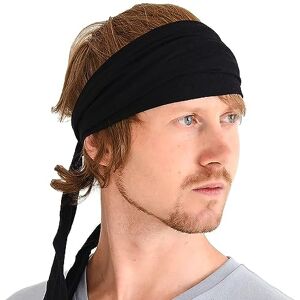 CHARM Bandeau Cheveux Femme En Viscose, Bandana Pirate Homme Pré Attaché, Foulard Danse Style Boheme, Serre Tete Japonais Noir - Publicité CHARM Bandeau Cheveux Femme En Viscose, Bandana Pirate Homme Pré Attaché, Foulard Danse Style Boheme, Serre Tete Japonais Noir - Publicité