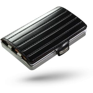 I-CLIP Portefeuille fin original En cuir avec pince à billets Mini portefeuille pour cartes et billets Cuir de selle noir avec cadre argenté - Publicité I-CLIP Portefeuille fin original En cuir avec pince à billets Mini portefeuille pour cartes et billets Cuir de selle noir avec cadre argenté - Publicité