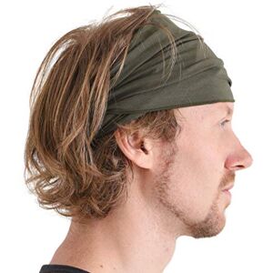 CHARM Homme Élastique Bandana Bandeau Japonais Femme Cheveux Longs Tête Dreads Enrouler Kaki - Publicité CHARM Homme Élastique Bandana Bandeau Japonais Femme Cheveux Longs Tête Dreads Enrouler Kaki - Publicité