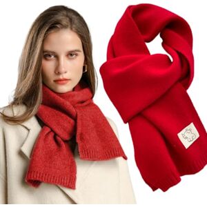 Xifrika Écharpe Femme en Tricot Doux sans Franges – Couleur Rouge – Élégante, Chaude et Confortable – Châle d’Hiver Taille 160x20 cm - Publicité Xifrika Écharpe Femme en Tricot Doux sans Franges – Couleur Rouge – Élégante, Chaude et Confortable – Châle d’Hiver Taille 160x20 cm - Publicité