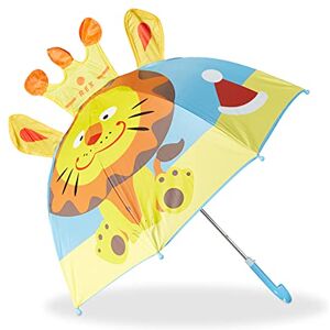 Relaxdays Parapluie pour enfants motif lion effet 3D fille garçon forme cloche, coloré - Publicité Relaxdays Parapluie pour enfants motif lion effet 3D fille garçon forme cloche, coloré - Publicité
