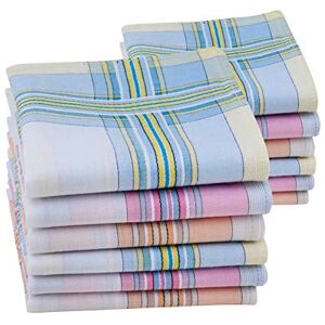 HOULIFE Femme Mouchoirs Tissu en Pur Coton Peigné Motif Rayures Carreaux Classique pour Usage Quotidien Lot de 6/12 Pièces 28x28cm Cadeau de Noël - Publicité HOULIFE Femme Mouchoirs Tissu en Pur Coton Peigné Motif Rayures Carreaux Classique pour Usage Quotidien Lot de 6/12 Pièces 28x28cm Cadeau de Noël - Publicité