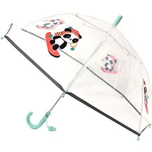 SMATI Parapluie Enfant Transparent Cloche Bordure fluorescente; Résistant au vent; Diamètre=71cm; manuel; Parapluie Fille et garçon; Motif Panda - Publicité SMATI Parapluie Enfant Transparent Cloche Bordure fluorescente; Résistant au vent; Diamètre=71cm; manuel; Parapluie Fille et garçon; Motif Panda - Publicité