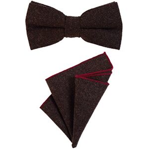 DonDon Hommes noeud papillon 12 x 6 cm lié longueur réglable et mouchoir 23 x 23 x 23 cm couleur coton assorti brun foncé - Publicité DonDon Hommes noeud papillon 12 x 6 cm lié longueur réglable et mouchoir 23 x 23 x 23 cm couleur coton assorti brun foncé - Publicité