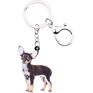 DOWAY Porte-clés Chihuahua en acrylique pour sac et ceinture, bijoux pour femmes, enfants, adultes, cadeaux de fête, Noir, M - Publicité DOWAY Porte-clés Chihuahua en acrylique pour sac et ceinture, bijoux pour femmes, enfants, adultes, cadeaux de fête, Noir, M - Publicité