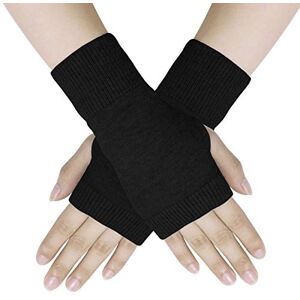 Dokpav Gants Sans Doigts Chauffants Extensibles Tricotés Pour Femmes Demi Doigt, Chauds d'Hiver, Noir, Taille Unique - Publicité Dokpav Gants Sans Doigts Chauffants Extensibles Tricotés Pour Femmes Demi Doigt, Chauds d'Hiver, Noir, Taille Unique - Publicité