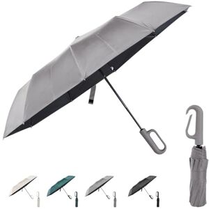 Risipu Parapluie de voyage à boucle annulaire, Noir, ouverture et fermeture automatique, 10 baleines, coupe-vent, portable pour hommes et femmes, gris, 23 - Publicité Risipu Parapluie de voyage à boucle annulaire, Noir, ouverture et fermeture automatique, 10 baleines, coupe-vent, portable pour hommes et femmes, gris, 23 - Publicité