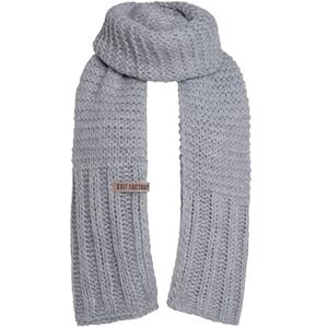 Knit Factory Écharpe Tricotée Alex Foulard tricoté Châle femme Écharpe pour l'automne et hiver Chauffe-cou Gros tricot Gris 30% laine et 70% acrylique 200x45 cm - Publicité Knit Factory Écharpe Tricotée Alex Foulard tricoté Châle femme Écharpe pour l'automne et hiver Chauffe-cou Gros tricot Gris 30% laine et 70% acrylique 200x45 cm - Publicité